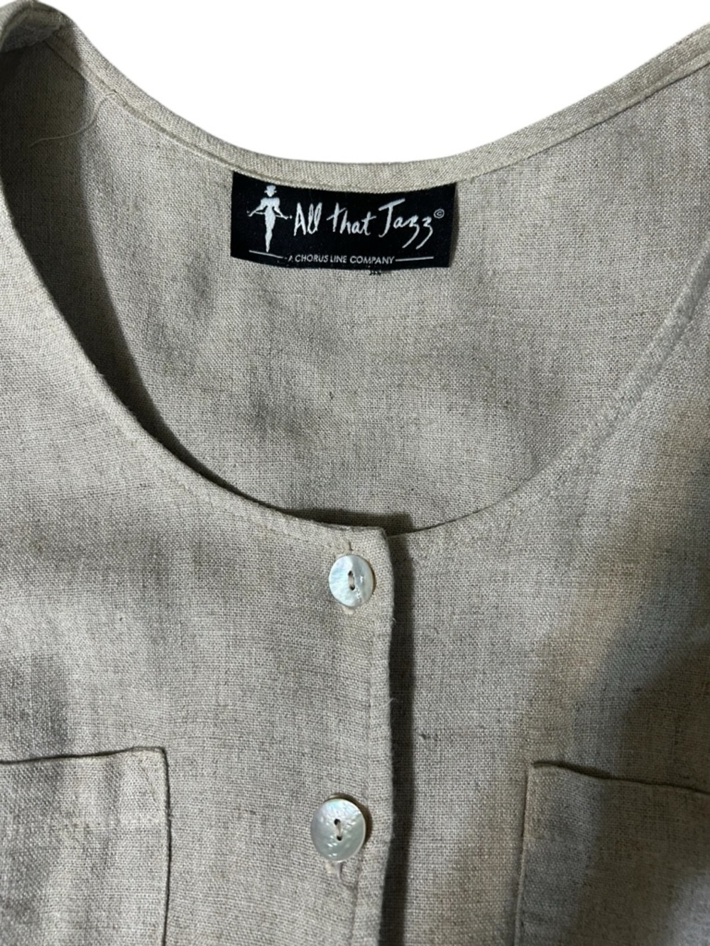 All That Jazz Linen Gingham Midi
Dress Button Front Cottagecore
Neutral - Picture 2 of 7